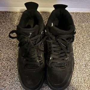 These are black cats Jordan. They been worn but can be fitted up.